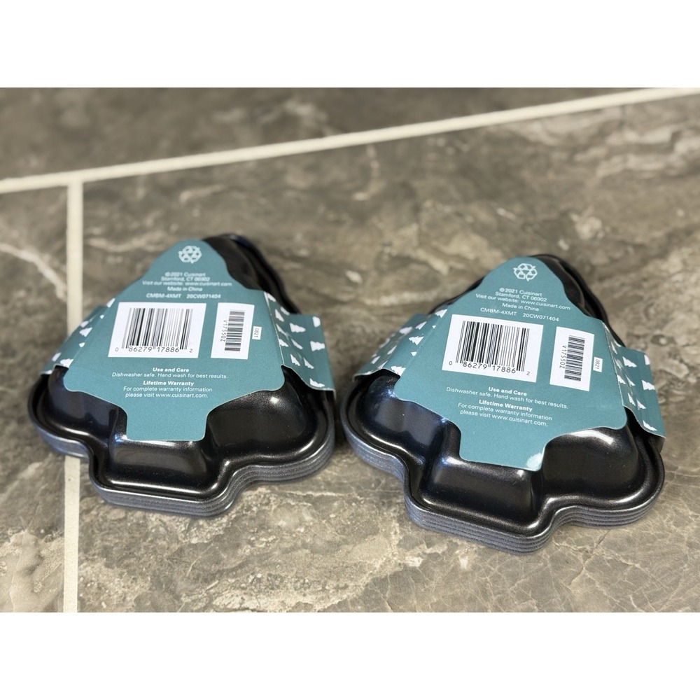 Cuisinart Bakeware Mini Christmas Tree Cake Pans 2 – 4 Piece Set (CMBM-4XMT) New - Picture 6 of 14